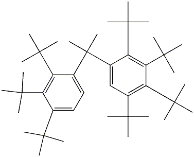 2-(2,3,4,5-Tetra-tert-butylphenyl)-2-(2,3,4-tri-tert-butylphenyl)propane Struktur