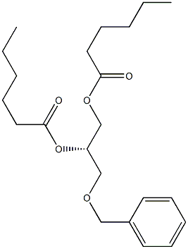 [S,(+)]-3-O-Benzyl-1-O,2-O-dihexanoyl-L-glycerol Struktur