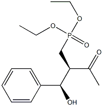 [(2R,3R)-2-Acetyl-3-hydroxy-3-phenylpropyl]phosphonic acid diethyl ester Struktur