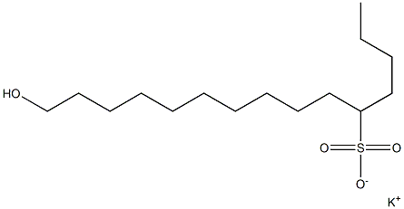 15-Hydroxypentadecane-5-sulfonic acid potassium salt Struktur