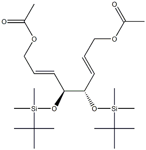 (2E,4S,5S,6E)-4,5-Bis(tert-butyldimethylsilyloxy)-2,6-octadiene-1,8-diol diacetate Struktur