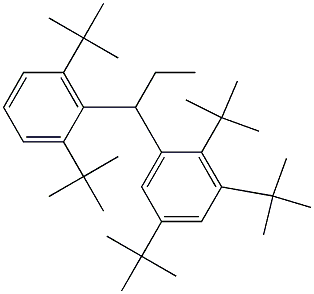 1-(2,3,5-Tri-tert-butylphenyl)-1-(2,6-di-tert-butylphenyl)propane Struktur