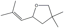 3,3-Dimethyl-5-(2-methyl-1-propenyl)tetrahydrofuran Struktur