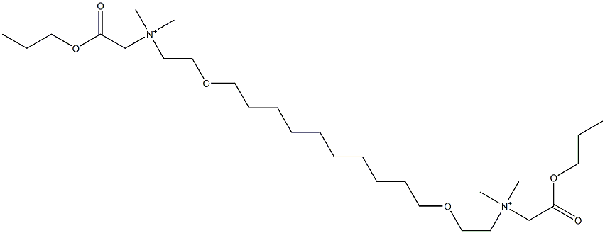 [Decamethylenebis(oxyethylene)]bis[(propoxycarbonylmethyl)dimethylaminium] Struktur