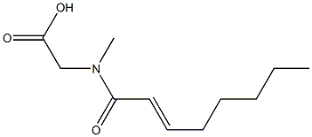 N-Methyl-N-(2-octenoyl)aminoacetic acid Structure