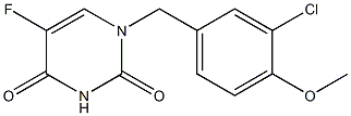 1-(3-Chloro-4-methoxybenzyl)-5-fluorouracil Struktur