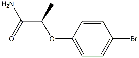 [R,(-)]-2-(p-Bromophenoxy)propionamide Struktur