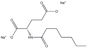 N-Enanthoylglutamic acid disodium salt Struktur