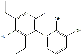 2',4',6'-Triethyl-1,1'-biphenyl-2,3,3'-triol Struktur