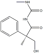 (-)-1-Methyl-3-[(R)-2-methyl-2-phenylhydracryloyl]urea Struktur