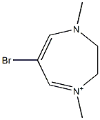 6-Bromo-1,4-dimethyl-2,3-dihydro-1H-1,4-diazepin-4-ium Struktur