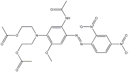 5'-[N,N-Bis(2-acetoxyethyl)amino]-2'-(2,4-dinitrophenylazo)-4'-methoxyacetanilide Struktur