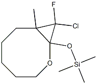 9-Chloro-9-fluoro-8-methyl-1-(trimethylsilyloxy)-2-oxabicyclo[6.1.0]nonane Struktur