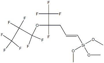 1-[Trimethoxysilyl]-4,5,5,5-tetrafluoro-4-(heptafluoropropoxy)-1-pentene Struktur