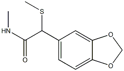 N-Methyl-2-(methylthio)-2-(1,3-benzodioxol-5-yl)acetamide Struktur