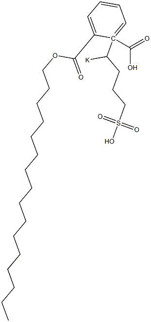 Phthalic acid 1-hexadecyl 2-(1-potassiosulfobutyl) ester Struktur