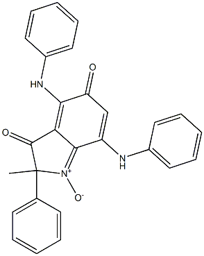 4,7-Bis(phenylamino)-2-methyl-3,5-dioxo-2-phenyl-3,5-dihydro-2H-indole 1-oxide Struktur