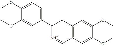 3,4-Dihydro-6,7-dimethoxy-3-(3,4-dimethoxyphenyl)isoquinolinium Struktur