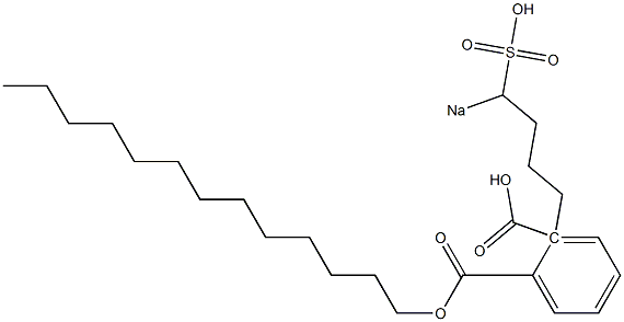 Phthalic acid 1-tridecyl 2-(4-sodiosulfobutyl) ester Struktur