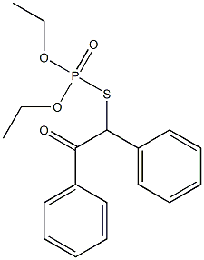 Thiophosphoric acid O,O-diethyl S-(2-oxo-1,2-diphenylethyl) ester Struktur