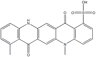 5,7,12,14-Tetrahydro-5,8-dimethyl-7,14-dioxoquino[2,3-b]acridine-1-sulfonic acid Struktur