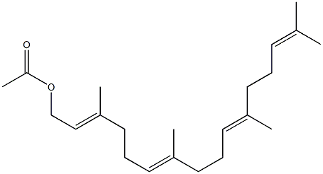 Acetic acid 3,7,11,15-tetramethyl-2,6,10,14-hexadecatetrenyl ester Struktur