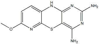 7-Methoxy-10H-pyrido[2,3-b]pyrimido[4,5-e][1,4]thiazine-2,4-diamine Struktur