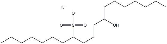 12-Hydroxynonadecane-8-sulfonic acid potassium salt Struktur