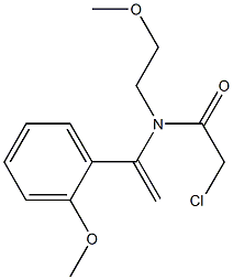 N-[1-(2-Methoxyphenyl)vinyl]-N-[2-methoxyethyl]-2-chloroacetamide Struktur