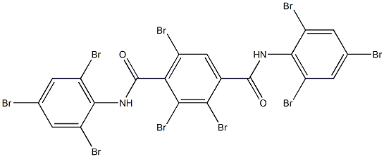 N,N'-Bis(2,4,6-tribromophenyl)-2,3,5-tribromoterephthalamide Struktur