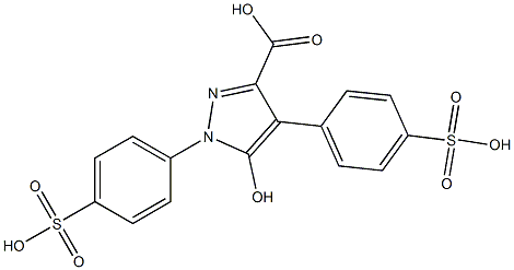 1,4-Bis(4-sulfophenyl)-5-hydroxy-1H-pyrazole-3-carboxylic acid Struktur