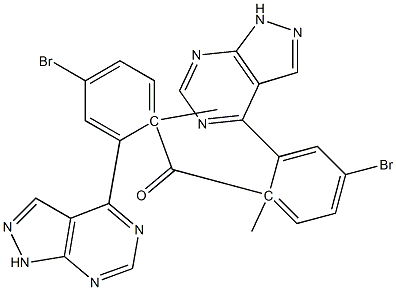 1-Methyl-1H-pyrazolo[3,4-d]pyrimidin-4-yl(4-bromophenyl) ketone Struktur