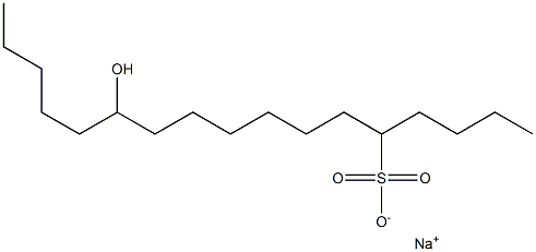 12-Hydroxyheptadecane-5-sulfonic acid sodium salt Struktur