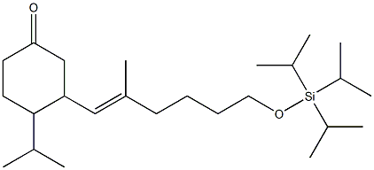 4-Isopropyl-3-[2-methyl-6-(triisopropylsiloxy)-1-hexenyl]cyclohexanone Struktur