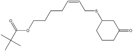 Pivalic acid [(Z)-7-[(3-oxocyclohexyl)thio]-5-heptenyl] ester Struktur