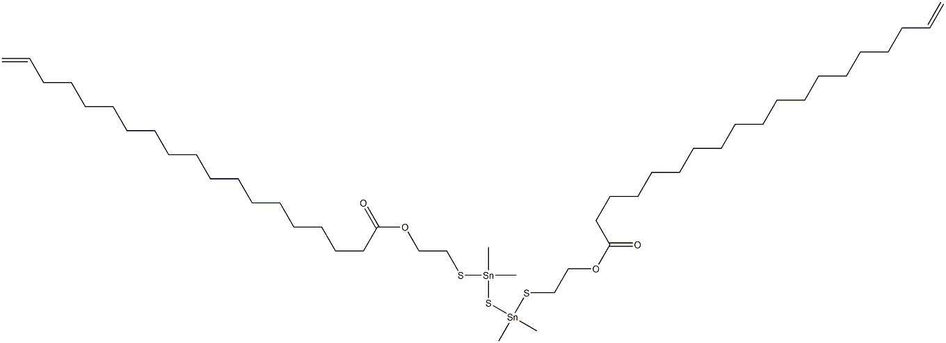 Bis[dimethyl[[2-(17-octadecenylcarbonyloxy)ethyl]thio]stannyl] sulfide Struktur