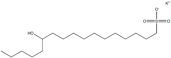 12-Hydroxyheptadecane-1-sulfonic acid potassium salt Struktur