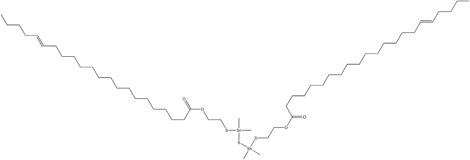 Bis[dimethyl[[2-(16-henicosenylcarbonyloxy)ethyl]thio]stannyl] sulfide Struktur