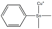 (Dimethylphenylstannyl)copper(I) Struktur