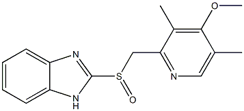 2-[(3,5-Dimethyl-4-methoxy-2-pyridinyl)methylsulfinyl]-1H-benzimidazole Struktur