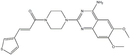 4-Amino-2-[4-[3-(3-thienyl)propenoyl]-1-piperazinyl]-6,7-dimethoxyquinazoline Struktur