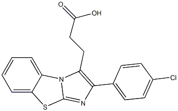 3-[2-(4-Chlorophenyl)imidazo[2,1-b]benzothiazol-3-yl]propanoic acid Struktur