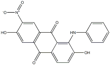 1-Anilino-2,6-dihydroxy-7-nitroanthraquinone Struktur