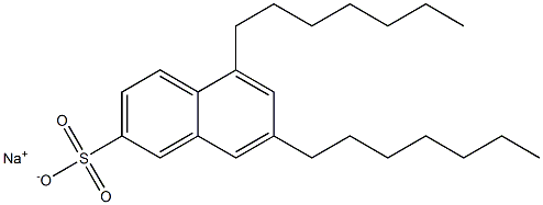 5,7-Diheptyl-2-naphthalenesulfonic acid sodium salt Struktur