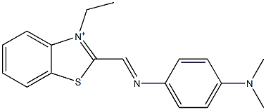 2-[[[4-(Dimethylamino)phenyl]imino]methyl]-3-ethylbenzothiazol-3-ium Struktur