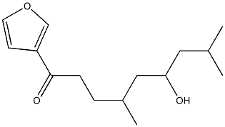 4,8-Dimethyl-1-(3-furyl)-6-hydroxy-1-nonanone Struktur