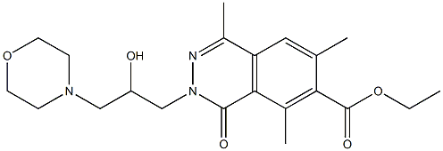 4,6,8-Trimethyl-2-(2-hydroxy-3-morpholinopropyl)-1-oxo-1,2-dihydrophthalazine-7-carboxylic acid ethyl ester Struktur