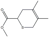 4,5-Dimethyl-3,6-dihydro-2H-thiopyran-2-carboxylic acid methyl ester Struktur