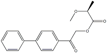 [S,(-)]-2-Methoxypropionic acid p-phenylphenacyl ester Struktur