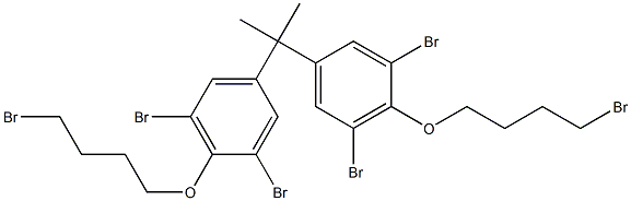 2,2-Bis[3,5-dibromo-4-(4-bromobutoxy)phenyl]propane Struktur